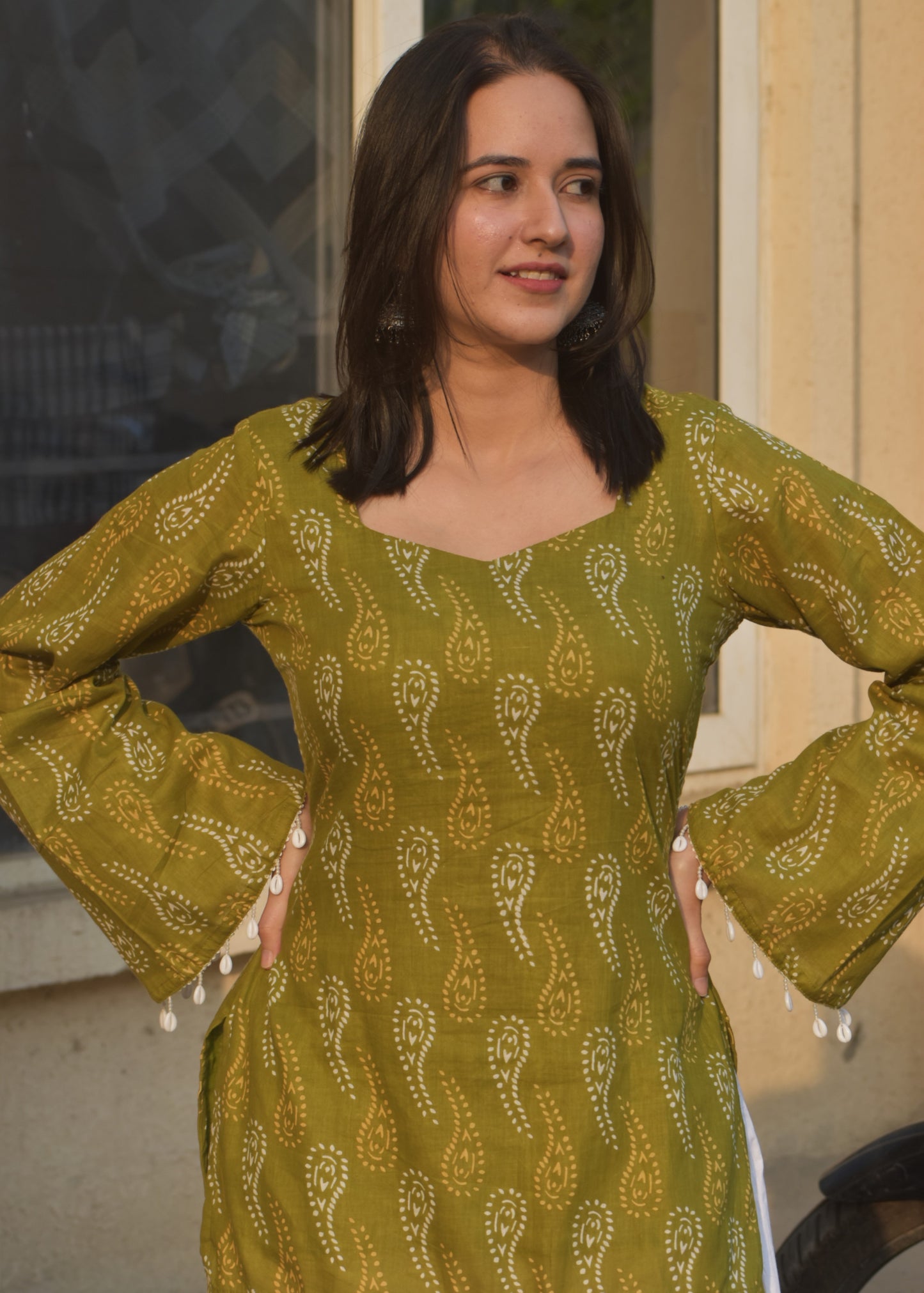 Mehar Green Kurti