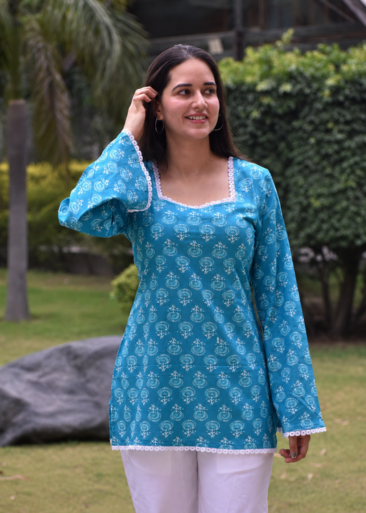 SAHIBA TEAL KURTI