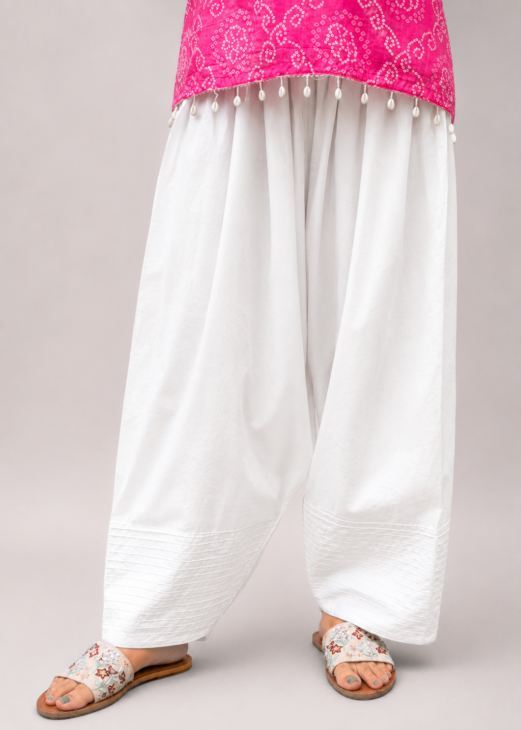 FARSHI SALWAR-WHITE