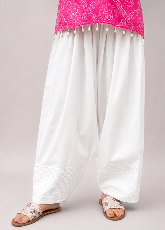 FARSHI SALWAR-WHITE