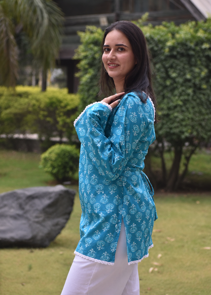 SAHIBA TEAL KURTI