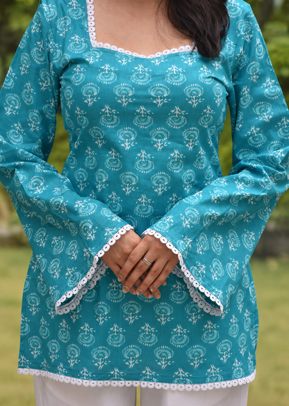 SAHIBA TEAL KURTI