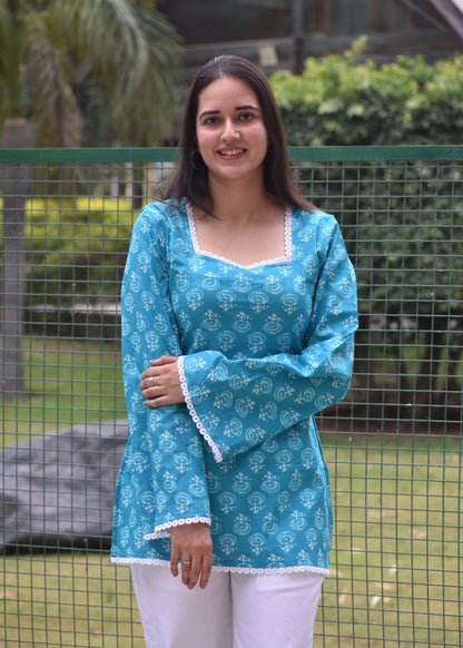 Sahiba Teal Kurti