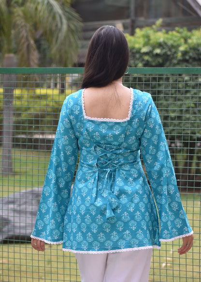Sahiba Teal Kurti