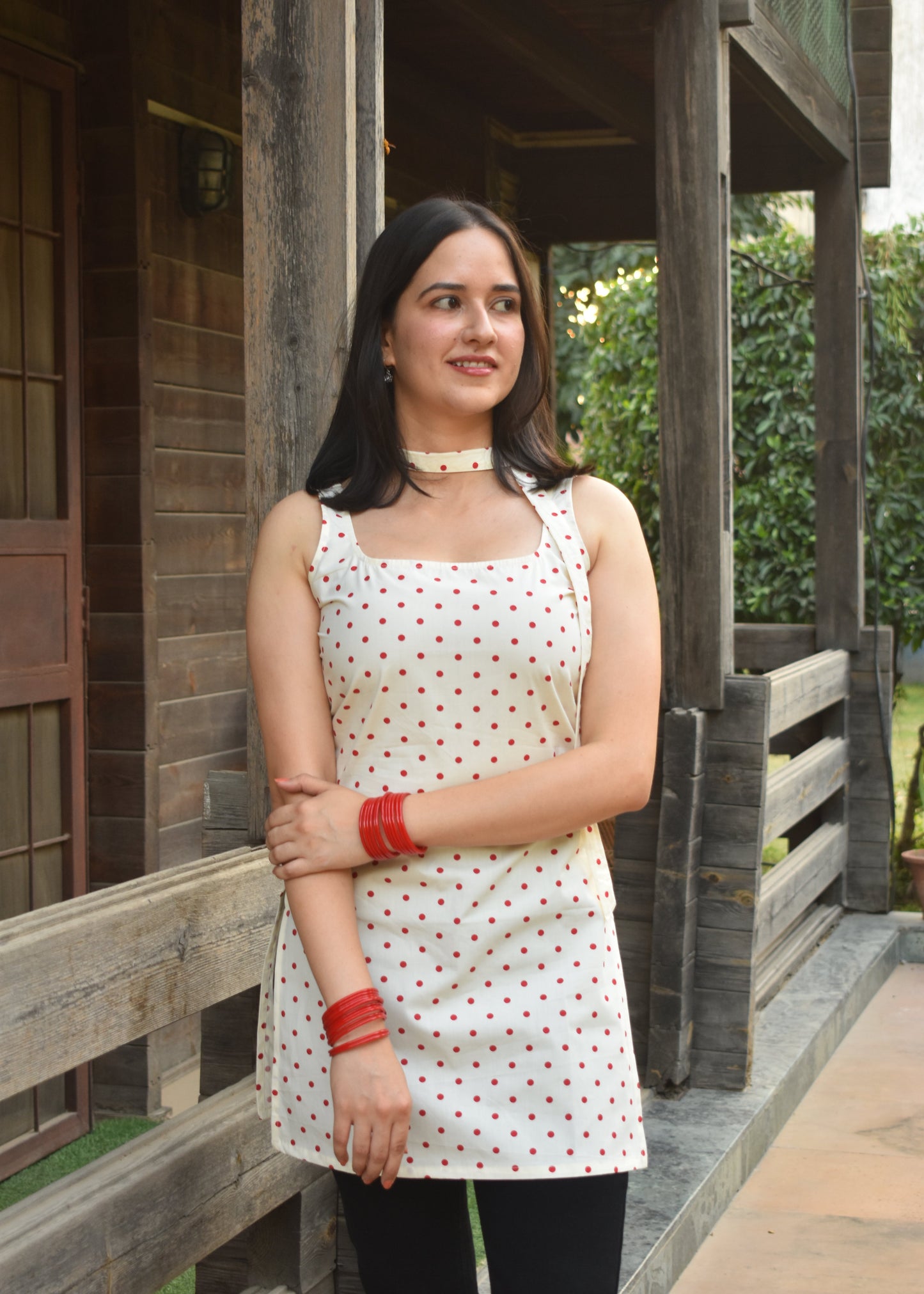 Naira Kurti With Scarf