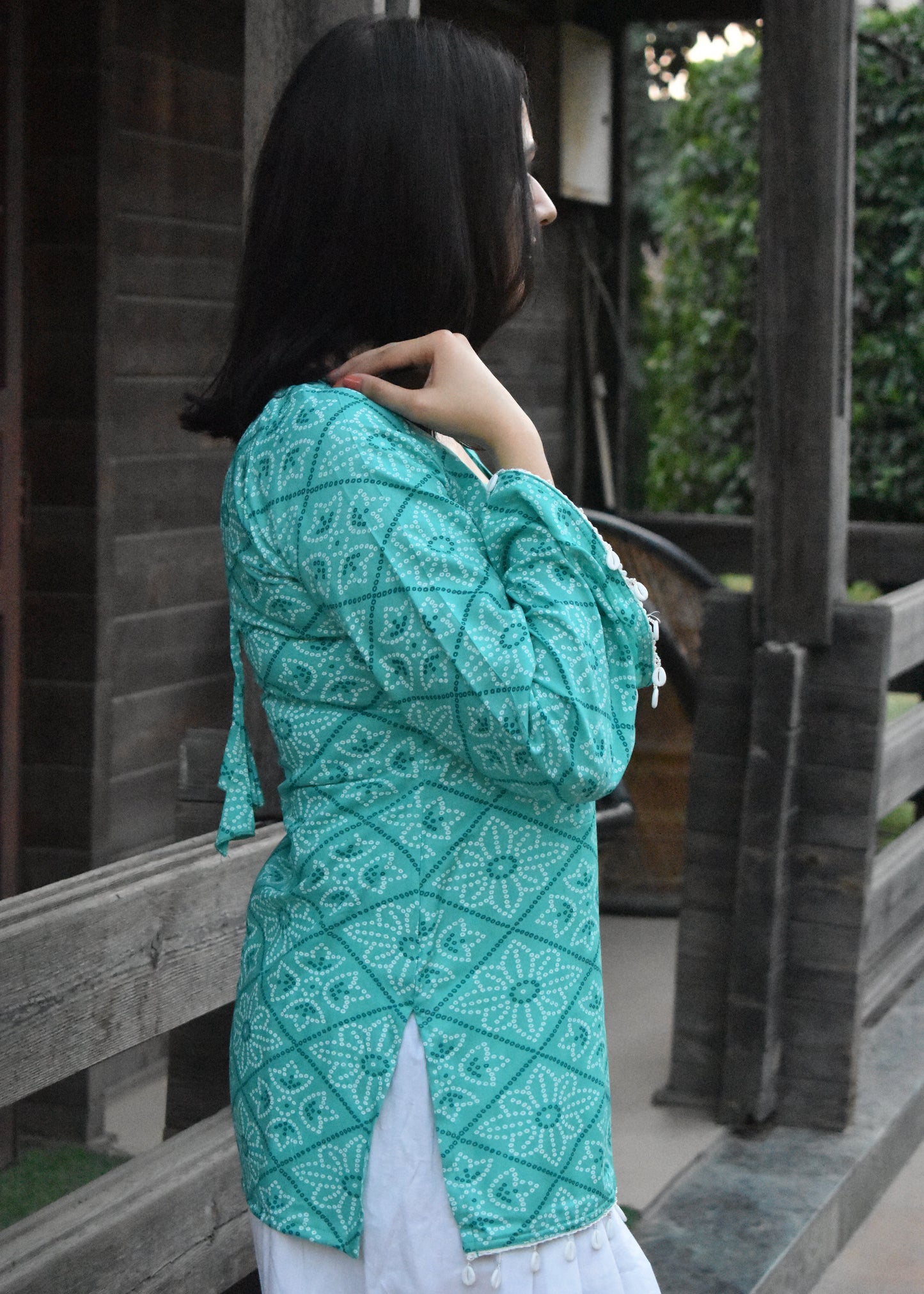 Saanjh Bandhani Kurti