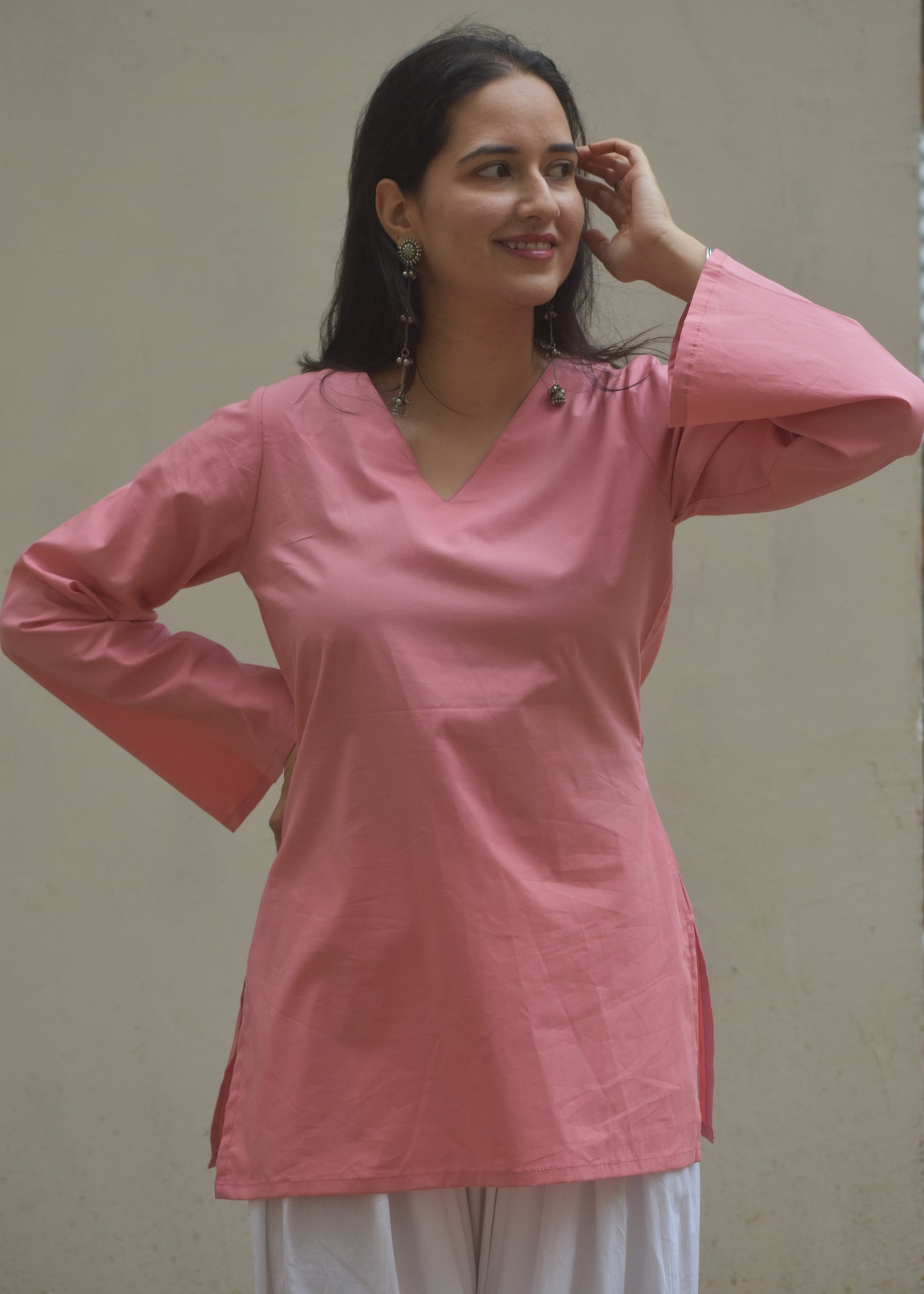 pakistani bell sleeves short kurti