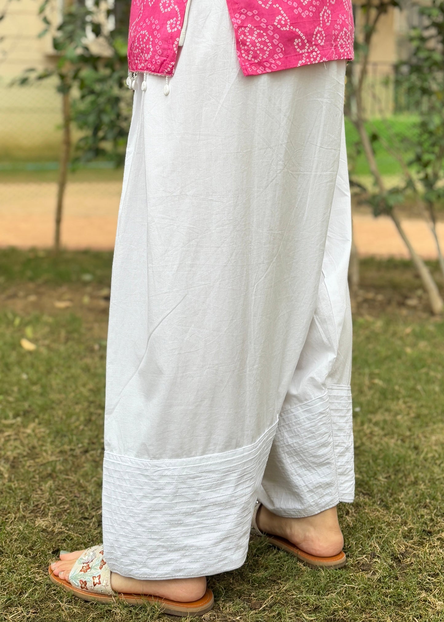 Farshi Salwar-White